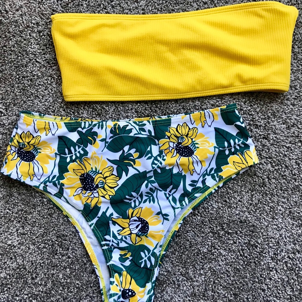 (SHEIN) highwaisted bathing suit set